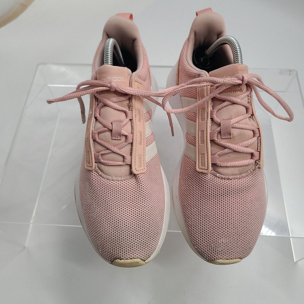 Adidas Racer TR21 Low Top Womens Running Shoes Pink White 698007  US Sz 8 1/2
